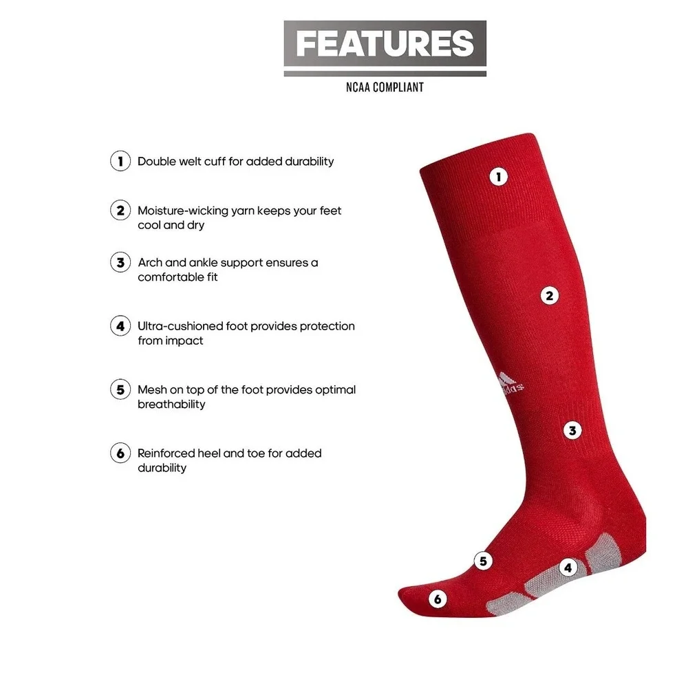 adidas Icon Over The Calf To‎ Knee Baseball/Softball Utility Socks Red L NEW